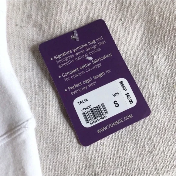 Talia Capri Cotton Stretch Shaping Legging white NWT size small - Picture 8 of 13